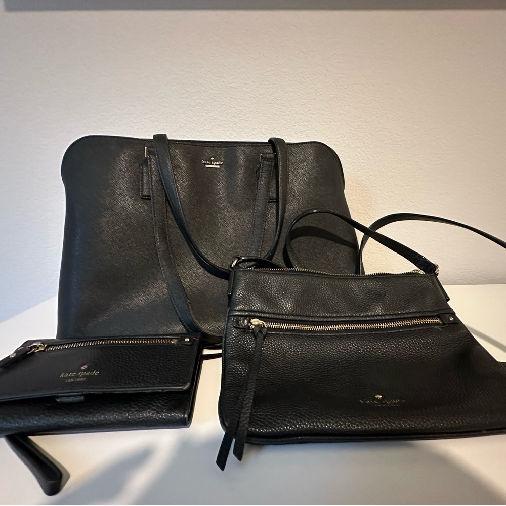 Kate Spade set: tote, crossbody bag and wallet